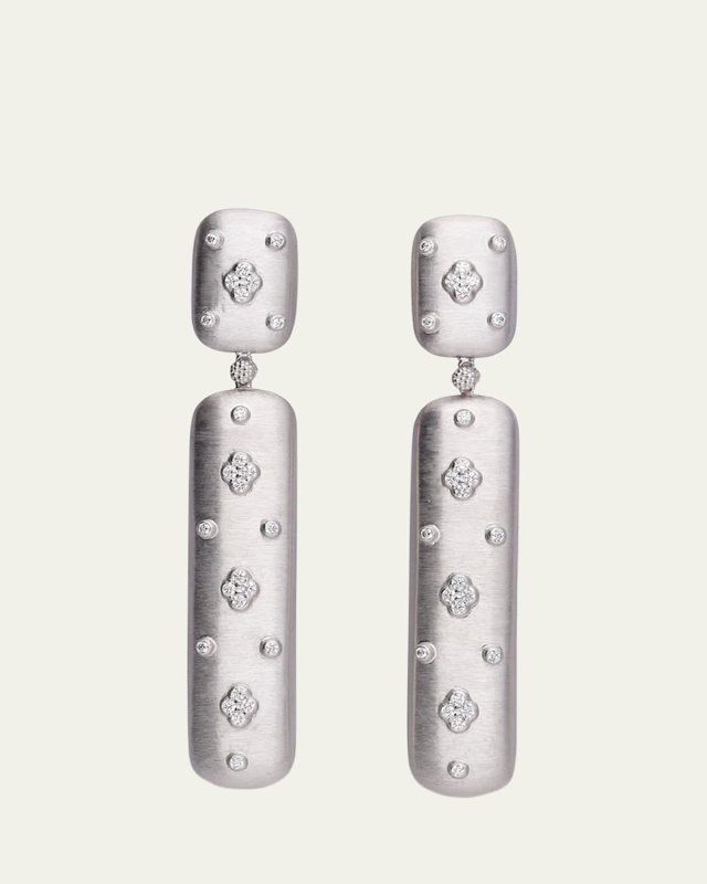 18K White Gold Macri Ab Convertible Earrings with Diamonds